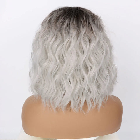 14 Inch Pastel Synthetic Short Wig With Bangs Shoulder Length Wavy Costume Natural Colorful Premium Cosplay For Girls Women