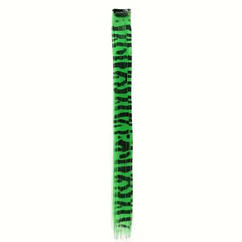LUPU Synthetic Feather Hair Extension Colorful Fake Hair Clip In One Piece Hairpiece For Women Cosplay Party Y2K Style