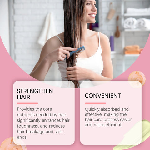 Keratin Hair Mask Repair Damaged Frizzy Split Ends Anti-Breakage Deep Hydration for Hair Smoothing Nourishing Shiny Hair Care