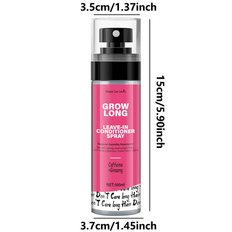 Leave-In Conditioner Spray and Softener, Long Biotin - Anti-Frizz Deep Conditioner for Split Ends and Fracture - Vitamin E, Caffeine and Ginseng, Suitable for Curly Hair, Dry and Damaged Hair