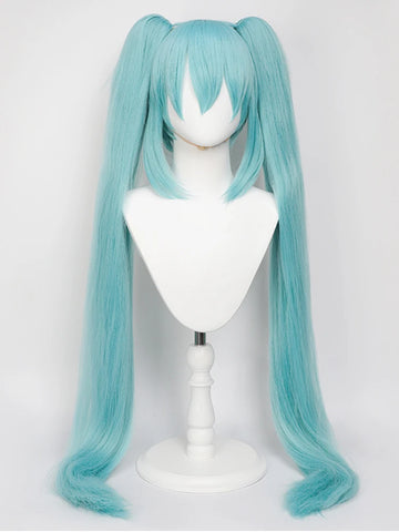 Hatsune Miku Anime Cosplay Wig, 110cm Double Ponytail Synthetic Fiber Wig, Halloween, Christmas