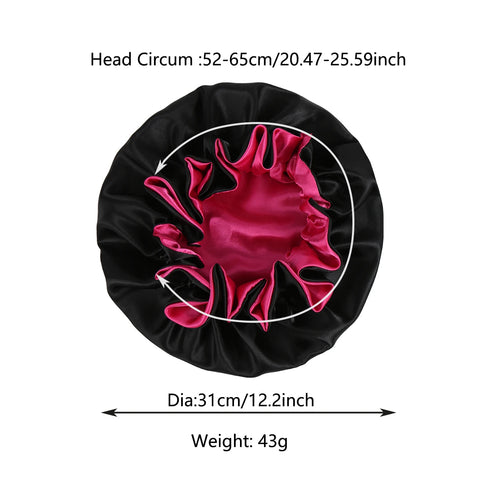 Double-Layered LaceCaps, Hair Bonnet, Can Be Worn on Both Sides, All Men and Women Can Wear It, 1Pc