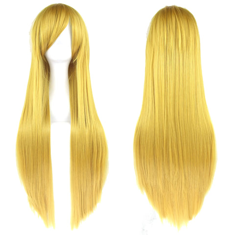 Soowee Long Synthetic Hair White Purple Cosplay Wigs Party Black Hair Straight Wig Hairpiece for Women