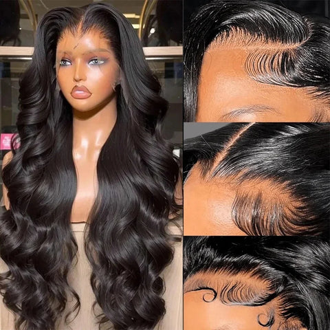 40 Inch Body Wave Human Hair Front Wig 13x6 13x4 Hd Lace Transparent Frontal wig Pre Plucked Brazilian Human Hair Wigs For Women
