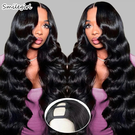 250% Density V Part Wig Human Hair Body Wave Upgrade Glueless Natural Color Wigs Human Hair With Elastic Drawstring for Women