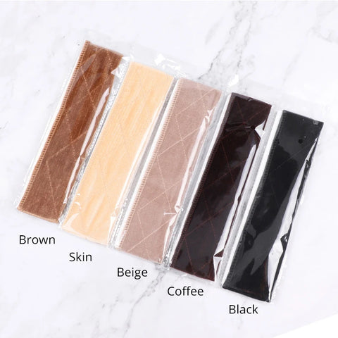 5.5cm Width Non-slip Wig Grip Headband Soft Velvet Hair Band For Fastern Wig Adjustable Wig Band For Women Black Scarf Head 1Pcs