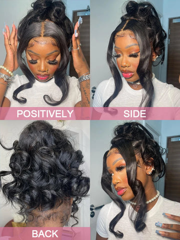 40 Inch Body Wave HD Lace Front Human Hair Wigs Brazilian 250 Density 360 Full Transparent Lace Wig 100% Human Hair Pre Plucked