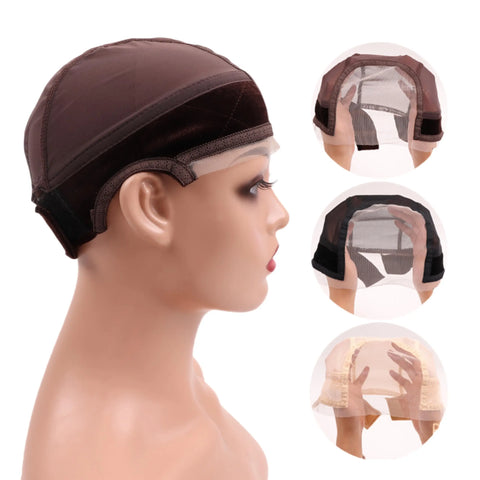 Lace Grip Wig Cap for Women, Glueless Breathable Lace Front Wig Cap with Adjustable Elastic Headband Non-slip Wig Gripper