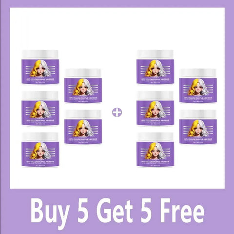 Purple Hair Mask Anti Yellow Deep Nourishing Shiny Hair Repair Dry Frizzy Damaged Maltreated Hair Care Conditioner 100g