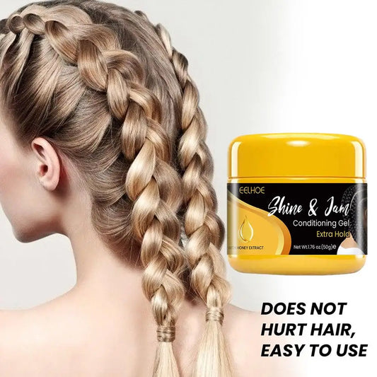 50g Hair Braiding Gel Styling Control Smooth Long Lasting Styling Braiding Gel Tames Frizz Edges Hair Gel Twist Styling Wax