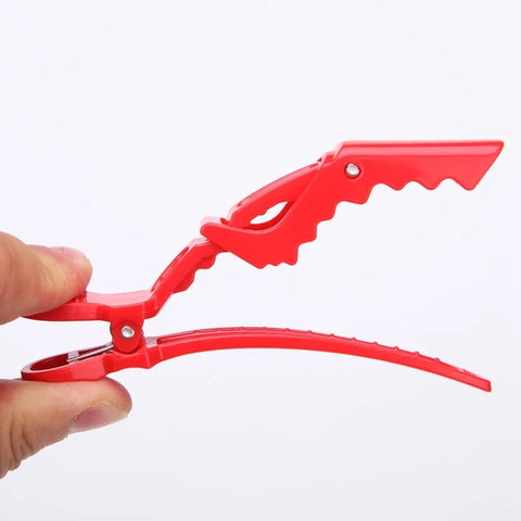 6pcs/lot Plastic Hairpin Hair Clips Hairdressing Clamps Claw Section Alligator Clips Barber For Salon Styling Hair Accessories