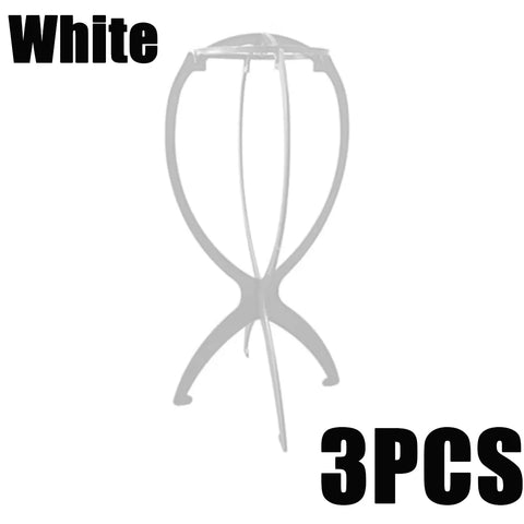 1/2/3pcs Folding Wig Stand Plastic Portable Hat Display Stand Adjustable Durable Barbershop Fashion Model Holder Home Salon Use