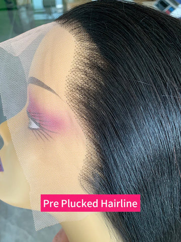 Raw Hair Vietnamese 250 Density 100 Human Hair Lace Frontal Wigs Straight Natural Black 13x6 Bob Wig Lace Front Human Hair Wigs