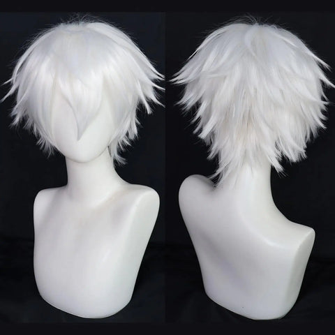 Short Black Men's Cosplay Synthetic Wig for Halloween Christmas Event Costume Party Black Men Wig for Men Women Anime Cosplay