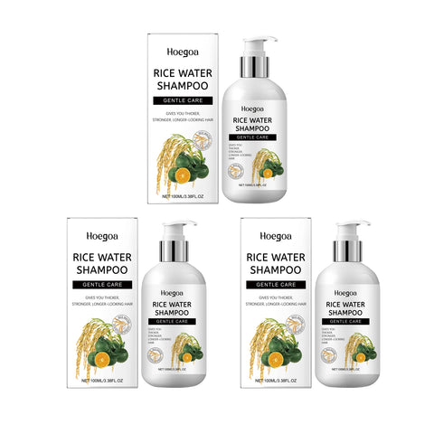 Rice Shampoo Reduce Loss Hair Growth Nourishing Scalp Deeply Cleansing Dandruff Restore Split Hair Shampoo For Dry Damaged Hair
