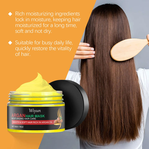 Magical Argan Oil Hair Mask Deep Repair Dry Damaged Hair Smoothing Shiny Mask Essence Hair Restore Shiny Hair Care Conditioner