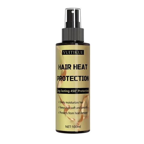 Hair heat protection spray, long-lasting protection up to 450 degrees, deeply moisturizes hair, making it soft and smooth.