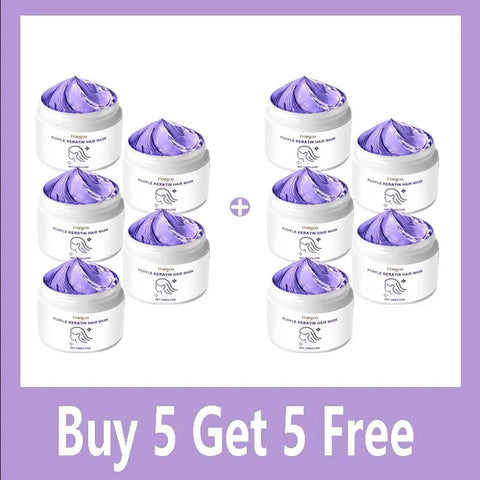 Purple Keratin Hair Care Mask Treatment Hairs Conditioner Hair Essential Oil Nourishing for Dry Damaged Smoothing Hair Care