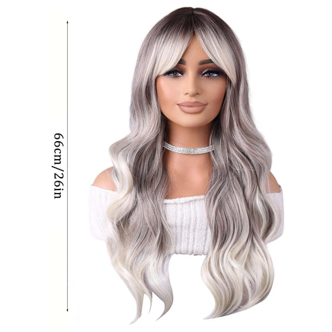High-temperature Silk Wig Natural Realistic Super Light Fake Wig For Cool Women Girl Party Cosplay Wig Everyday Fashion Modeling