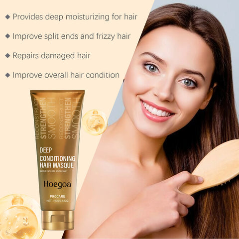 Keratin Hair Mask 100g Deep Conditioning Repair Damaged Hair Smooth Frizz Hydrate & Shine Hair Strengthening Professional Care