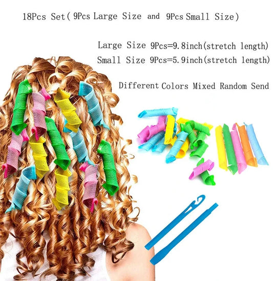 18Pcs Set Magic Hair Curler Wave Formers Hair Accessories Hair Rollers DIY Hair Styling Tool for Women