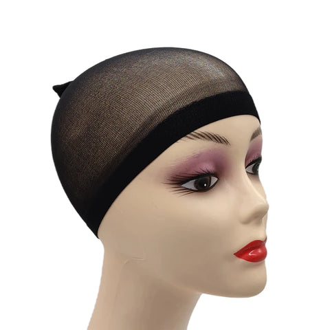 2pcs Top Stocking Wig Cap Hair Net For Weave Hair Wig Nets Black/Brown/Skin/Beige Stretch Mesh Wig Cap For Making Wigs Free Size