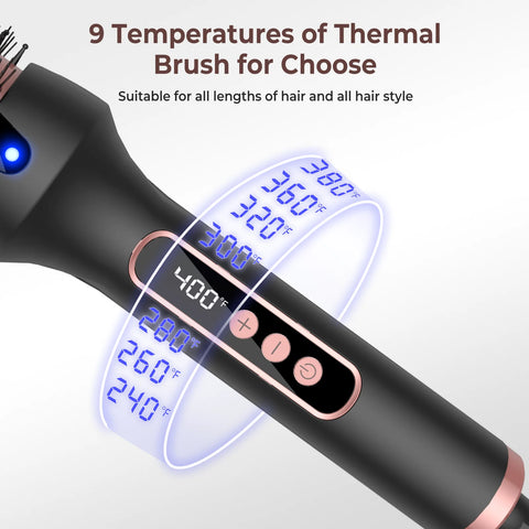 Thermal Brush One-Step Hot Air Brush&volumizer Hair Curler Straightener Professional Curling Iron Heated Hair Styling Brush