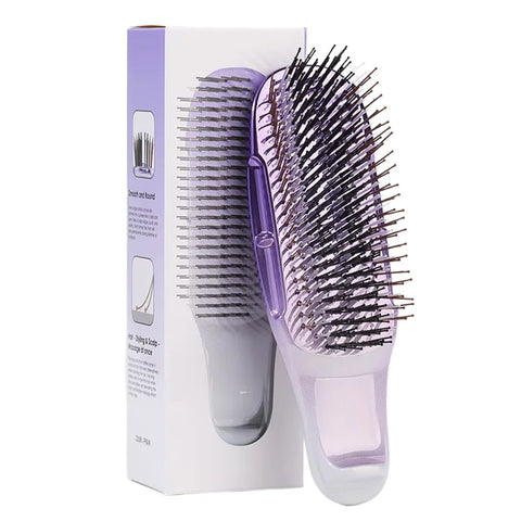 Japanese Premium Head Massager Scalp Brush Hair Massager Shampoo Brush Wet Plastic Detangling Brush Hair Cleaning Comb Rose Gold