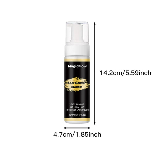 Lace Cleanser Foam For Cleaning Lace Cleaning Mousse Wig Cleaner Remove Oil Dirt Residue Wig Glue Remover