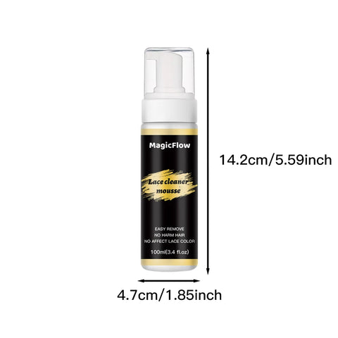 Lace Cleanser Foam For Cleaning Lace Cleaning Mousse Wig Cleaner Remove Oil Dirt Residue Wig Glue Remover
