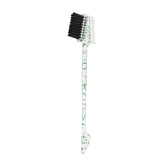 1 piece of plastic crystal anti-static double-sided brush edge control comb hair salon styling tool Special for real hair wigs