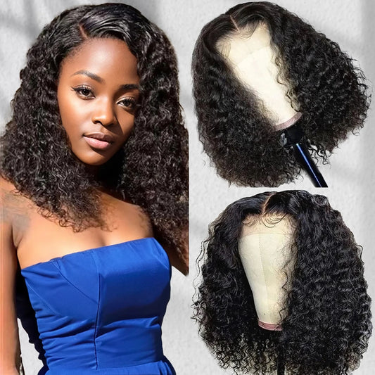 Glueless Bob 7x5 13x4 Glueless wigs human hair Wig Deep Wave 13x6 HD Lace Frontal Wig Glueless Human Hair  Front Curly For Women