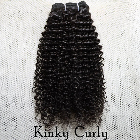 Human Hair Weft Different 4C Afro Kinky Curly Virgin Brazilian Human Hair Extensions Weave Bundles Weaving African Black Women