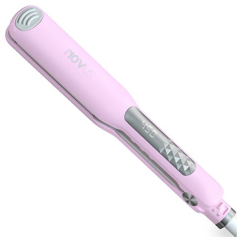 Flat Iron - Fast Heating Ceramic Hair Straightener with 1.4" Wide Floating Board, Adjustable Temperature (210℉-450℉)