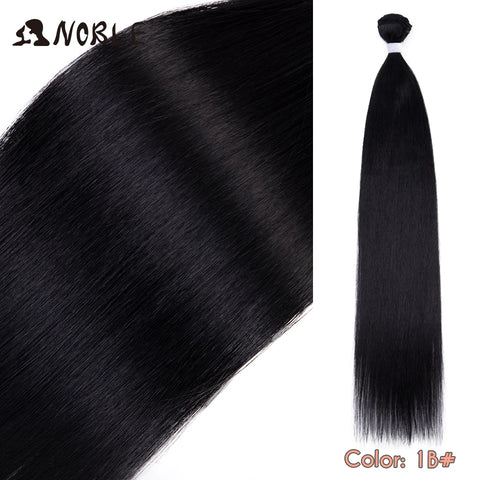Straight Hair Extensions Bundles With Frontal Closure Synthetic Hair Bundles Salon Natural Hair Yaki Straight High Temperature