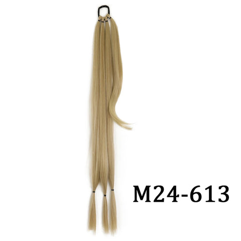 DIY Ponytail Extensions Synthetic Boxing Braids Ponytail Hair Rope For Women High Temperature Fiber Black Brown Ponytail