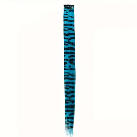 LUPU Synthetic Feather Hair Extension Colorful Fake Hair Clip In One Piece Hairpiece For Women Cosplay Party Y2K Style
