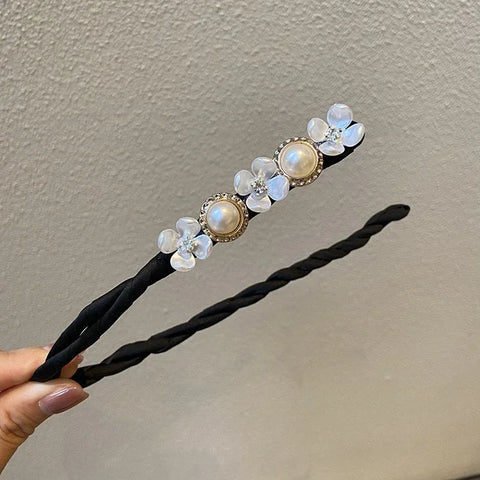 Camellia Flowers Magic DIY Tool Bun Maker Synthetic Donuts Bud Head Bands French Dish Made Hair Band Ball Twist Hair Accessories