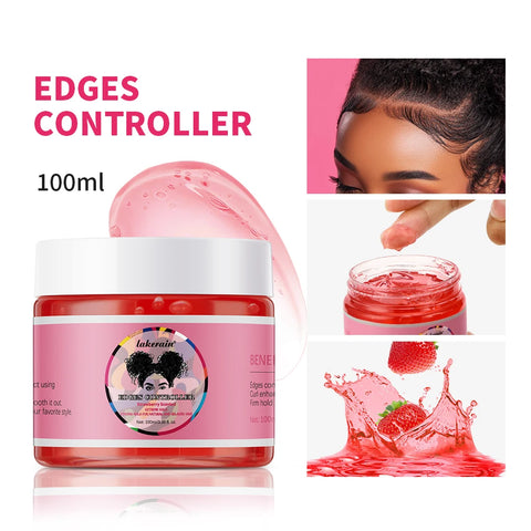 Strong Edge Control Hair Gel Thick Edges Wax Styling Gel Non-Greasy Non-Flaking No White Cast Long Lasting Supports All Hair Typ