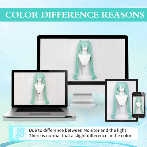Hatsune Miku Anime Cosplay Wig, 110cm Double Ponytail Synthetic Fiber Wig, Halloween, Christmas