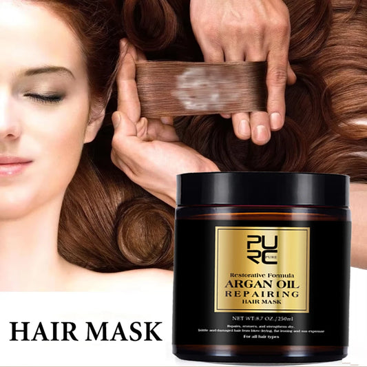 PURC Morocco Argan Oil Hair Mask For Frizzy Hair Instant Repair Damaged Smoothing Restore Shine Deep Nourishing Hair Care Mask