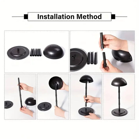 Adjustable Wig Hat Display Stand Portable Detachable Round-Top Mushroom Stand Holder For Styling Portable Dryers Hat Accessories
