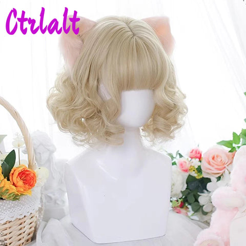 Shoulder Black Brown Layered Synthetic Natural Hair Wigs For Women Body Wave Daily Women's Wig with Curtain Bangs Heat Resistant