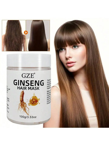 GZE Ginseng Hair Mask Deep Repair Conditioning Treatment for Damaged & Dry Hair - With Ginseng Extract for Nourishment, Strength