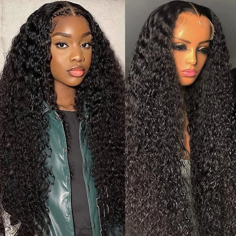 34 40 Inch 13x4 HD Transparent Deep Wave Lace Frontal Wig 210% Density 13x6 Water Curly Lace Front Human Hair Wigs For Women