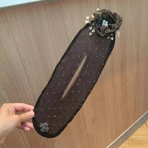 Elegant Pearl Flower Bun Maker Korean Sponge Easy Big Ring Former Hair Styling Tools Accessories for Girls Hair Donut Braide