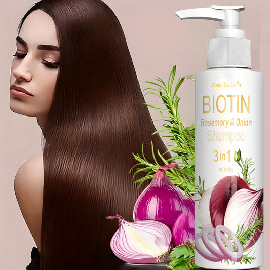 Biotin Rosemary Onion Shampoo, 72-Hour Oil Control, Soft and Shiny, Say Goodbye to Dry and Greasy Hair, Hair Care and Scalp Care