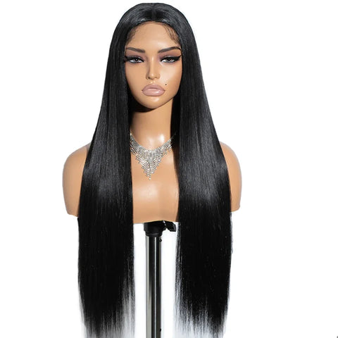 13x4 Lace Front Wigs Human Hair PrePlucked 13x6 Transparent Lace Straight Wig Natural Black Wig Long Hair 4x4 Lace Closure Wigs