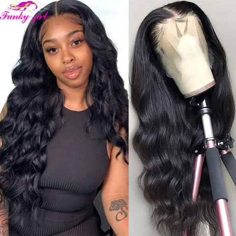 Highlight Body Wave Wig Human Hair Lace Wigs 4/27 Honey Blonde Body Wavy T Part Lace Human Hair Wig For Women Brazilian Remy Wig