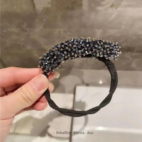 Crystal Magic Bun Maker Elegant Hairbands Donut Hairpin Hair Bands Fashion Girl Women Diy Hair Styling Headband Tool Accessories